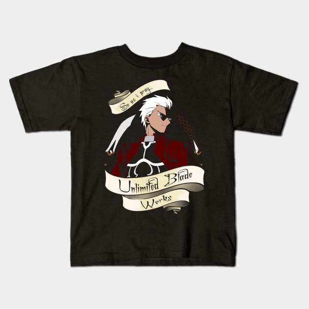 Unlimited Blade Works - EMIYA Kids T-Shirt by xEmiya